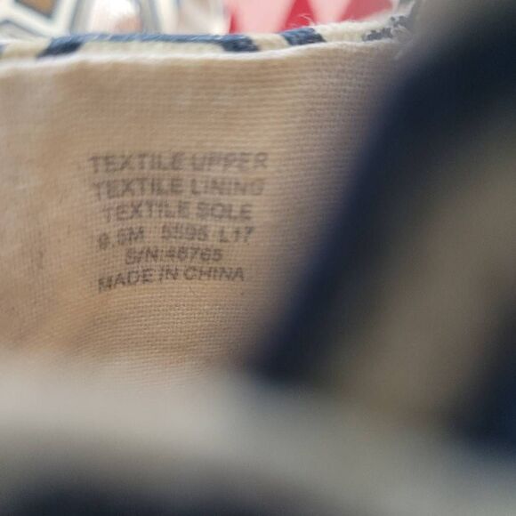 Tory Burch Cecily Embellished Espadrille Flats Sz‎ 9.5 Tan Canvas Sequin Rattan - Picture 9 of 10